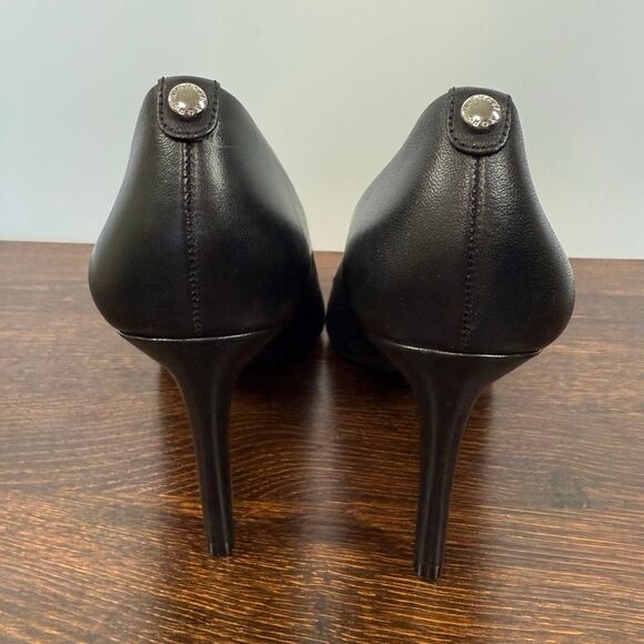 Michael Michael Kors Dorothy Flex Leather Pump classic black silver 3.5” heel sh - Picture 9 of 12